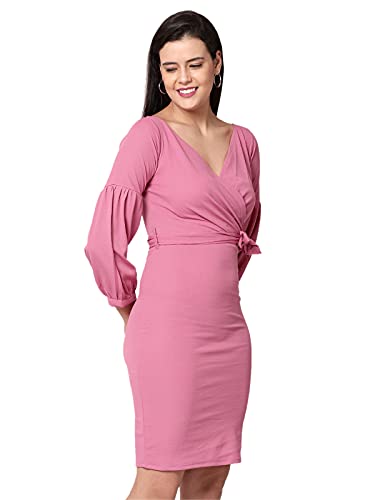 Image of Selvia Women's Mini Lycra Stretchable Knitted Bodycon Dress