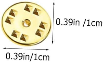 1 Box Metal Pin Backs Replacement Flat Round Locking Clasp Brooch Parts for DIY Crafts Jewelry Making Safe Secure Multi-use Pin Keepers