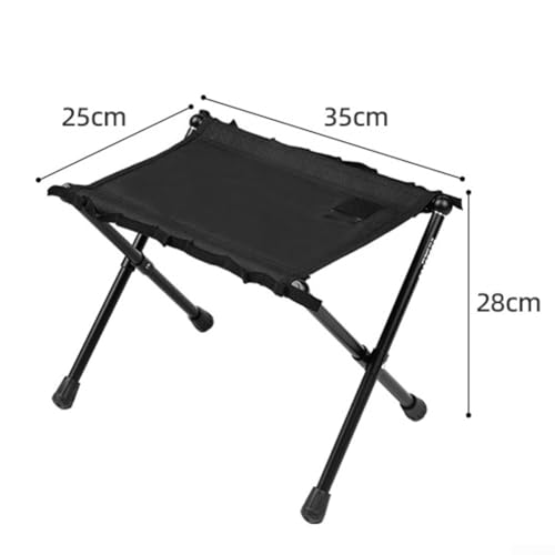 Silla plegable fácilmente transportable con diseño antideslizante para estabilidad para exteriores (negro) - imagen 2