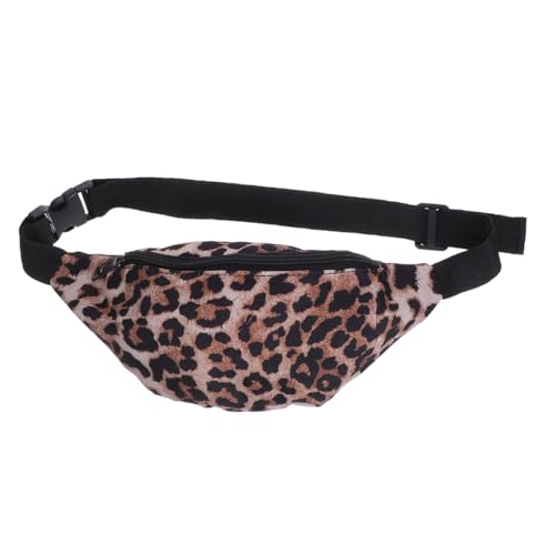 TENDYCOCO Leopard Bauchtasche Damen Hüfttasche Mit Reißverschluss 11.4X5.1X2.8 Zoll Leopard Muster Für Outdoor Reisen Sport Brusttasche