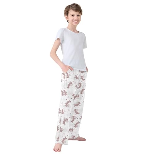 Boys' Pants Dachshund Dog Valentines Day Long Bottoms Jogger Pants Elastic Waist Trousers with Pockets S-XL4