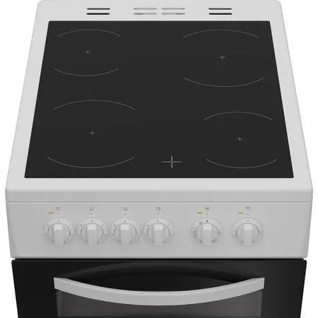 Indesit ITE5VMW 50cm Electric Ceramic Cooker – White, Freestanding Oven and Hob, Fan Assisted Main Oven, Ceramic Hob with 4 Zones, Double Cavity, Easy Clean Enamel, Energy Efficient - Image 5