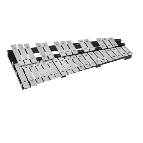 32-Note Professional Glockenspiel Xylophone Kit (F5-C8 Range) - Includes Wooden Base, 4 Mallets & Durable Oxford Carry Bag
