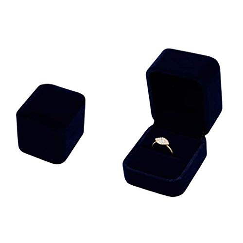 Preisvergleich Produktbild Csheng topmodel schmuckkästchen Schmuckkästen Vitrine Schmuckschatulle Für Ringe Dunkelblaue Schmuckschatulle Schmuckablage Ohrringhalter Ständer Ring Box