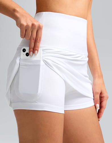 Image of SANTINY Women's High Waisted Swim Skirt with Pocket Tummy Control Tankini Swimsuit Bathing Suit Bottoms for Women