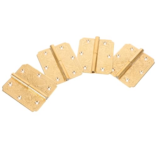 DECOMELODY 4個 真鍮製の蝶番 小さな蝶番 キッチンキャビネットのドアヒンジ キッチンキャビネットのヒンジ キャ