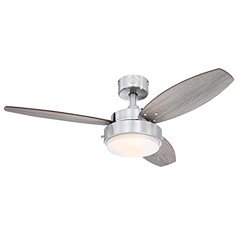 Image of Westinghouse Alloy LED Ceiling Fan with Light, 42-Inch, Brushed Nickel