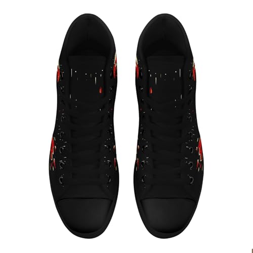 Mushroom Forest High Top Canvas Sneakers for Women Men Vintage Gothic Aesthetic Shoes Natural Print Casual Shoes2