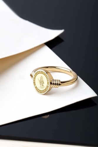 Bague Saint Christophe pour protéger vos voyages quotidiens en chevalière - 2
