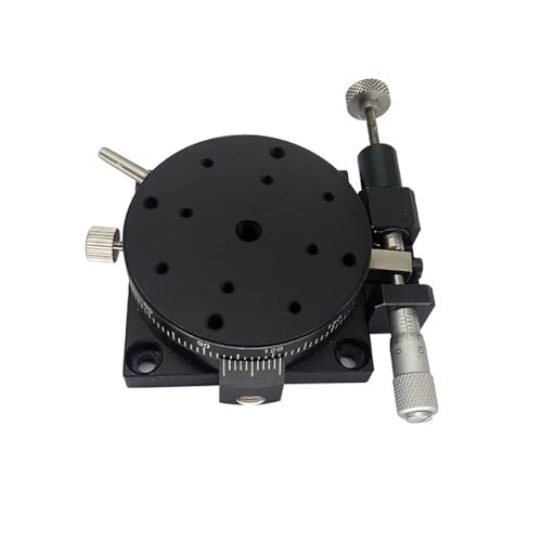 Precision Manual Rotary Stage, 110mm Diameter Fine Adjustment Rotation Platform with 360° Lockable Positioning for Optical Lab & Industrial Inspection SEMR110-AR