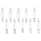 iplusmile Botellas de Spray Transparentes Llavero, 10 Piezas para Maquillaje y Cosméticos, Envases Portátiles para Viaje, Plástico Ligero y Anti-fugas, Ideales para Lociones Color Aleatorio
