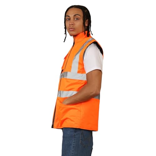 Chaleco de alta visibilidad reversible para hombre con forro polar 4