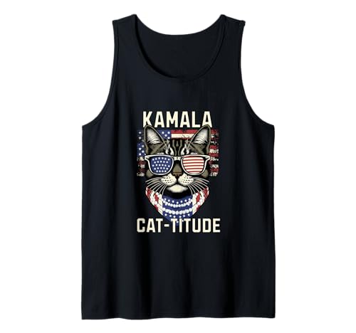 Funny Kamala Harris Cat-Titude US 2024 Election Campaign Canotta