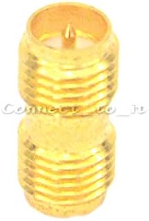 100 Pieces RF coaxial Adapter RP SMA Female to RP SMA Jack Connector Adaptor goldplated