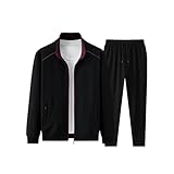 [YJSO] ジャージ 上下セット メンズ 裏起毛 アウター ロングパンツ ジップアップ フードなし くろい裏起毛 防寒 防風 大きいサイズ スウェットパンツ おしゃれ ルームウェア 部屋着 釣り 部活 冬用 厚手 長袖 パーカー 秋冬服 XL カジュアル