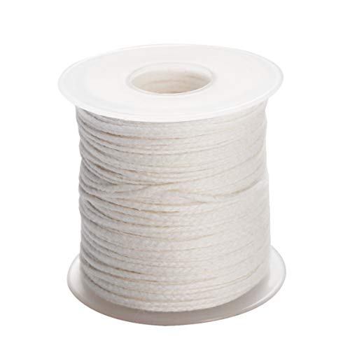 Rollo de mecha trenzada de 61 m para velas DIY