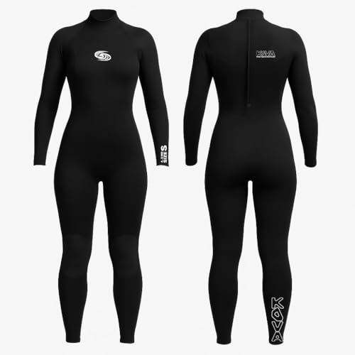 Combinaison Néoprène Femme 4/3 mm – Spéciale Longe-Côte – Chaleur & Flottabilité – Ultra Souple, Anti-Frottement – Zip Dos – Surf, Randonnée...