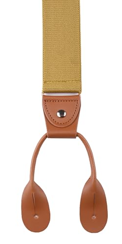 Image of Suspenders for Men Button End Adjustable Y-Back Elastic 47 Inches