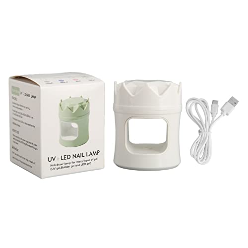 DGLDCSHUAI Secador de uñas UV Mini ligero portátil de secado rápido secador de luz de curado de uñas para manicura salón de belleza (Blanca)