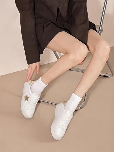 Image of PARTY Women's Fashion Sneakers Lace Up Casual Low Top Comfortable Cushioned Walking Tennis Shoes Trendy Daily Shoes