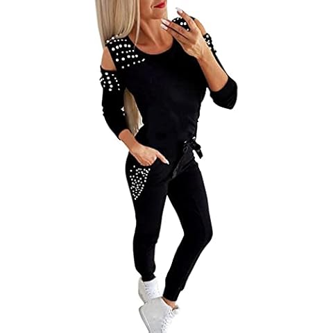 SIGOYI Women's Cold Shoulder Tracksuit Set Cover