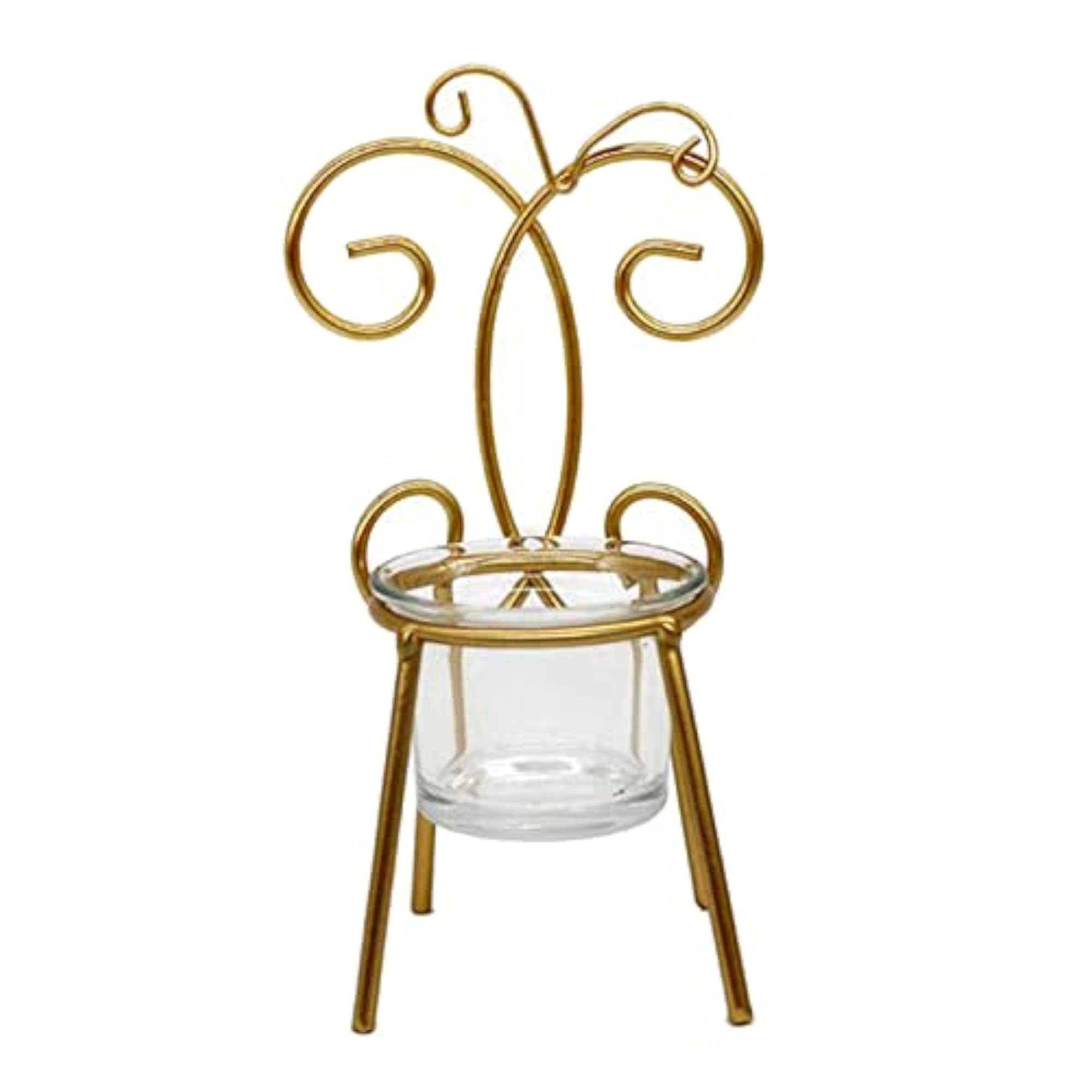 Tabletop Iron Chair Tea Light Stand Holder