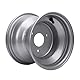 18x9.50 8 ATV Rad Rand Hochfestigkeit Aluminiumlegierung 8 Zoll Rim Hub Go Karts Carts Silber (Drei Loch (Lochabstand: 78 mm / 3.07in))
