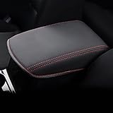 Coleya マツダ CX-5 KF 2代目アームレストカバー 専用 マツダ CX-5コンソールボックスカバー アクセサリー 極細繊維 触り心地もグッド 汚れ防止 キズ防止 肘置き 内装 カー用品 マツダ CX-5 KF 2代目 対応 保護カバー (レッド)