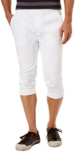 American Rag Mens Small Capri Jogging Stretch Pants White S