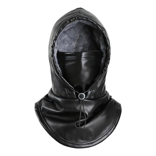 Vibhgtf Cubierta de cara de invierno | Sombrero impermeable al viento de PU espesado | Pasamontañas Invierno Ciclismo Forrado - para Esquí Caza Pesca Al Aire Libre Montar Ciclismo Senderismo Carreras