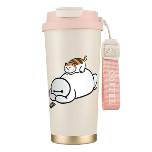 タンブラー コーヒー ベイマックス 水筒 ステンレス ボトル 魔法瓶 オフィス マグカップ カフェマグ 車用 マグボトル 真空断熱 保温 保冷 ふた付き 直飲み 広口 漏れない 二重構造 持ち運び 500ml