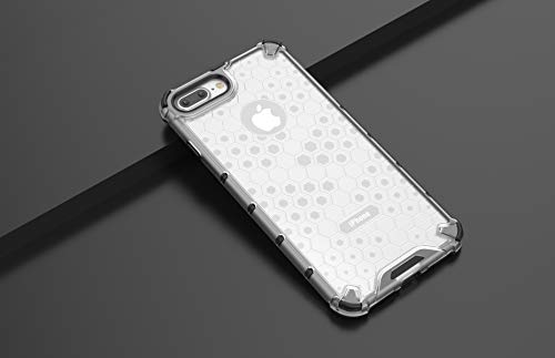 Image of Glasgow Back Case Cover Compatible with Apple iPhone 8 Plus (Honeycomb Pattern) - Transparent