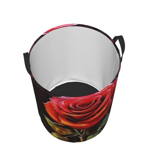 Panier à linge pliable imperméable Red Rose Art grand bac taille M - 4
