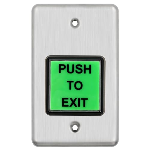 Bouton de demande de sortie carré avec LED verte pour contrôle d'accès