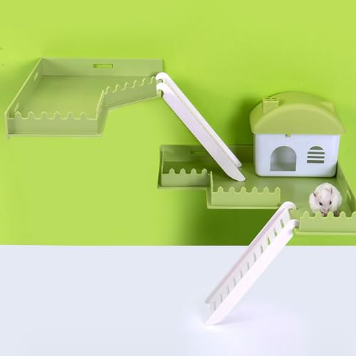 Plataforma de Jogo de Hamster, Plataforma de Hamster de Plástico Com Escada, Plataforma de pé de Peq