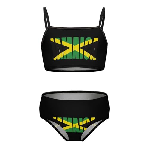 Jamaican Country Flag Girls Two Piece Bikini Swimsuits Cute Beach Sport Swimwear Bathing Suit