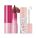 Beauty Searcher 2 PCS Lip Liner And Lip Oil Set, Long-Lasting Matte Velvet Lip Liner Stain, Moisturizing & Plumping Lips Gloss, High Shine Glossy Lightweight Lips Makeup Kit for Women (#B)