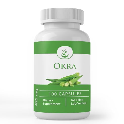 Pure Original Ingredients Okra Extract (100 Capsules) Always Pure No Additives or Fillers