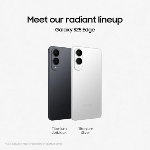 Image of Samsung Galaxy S25 Edge 5G (Titanium Silver, 12GB RAM, 256GB Storage) | Snapdragon 8 Elite for Galaxy Processor | 200MP + 12MP Dual Rear Camera | 12MP Front Camera | 3900mAh Battery | AI 5G Smartphone