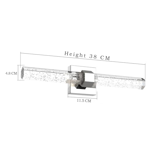 YOOCHUENG Wall Lamp Crystal Modern, Art Deco with Three-Colour Lighting - Image 4