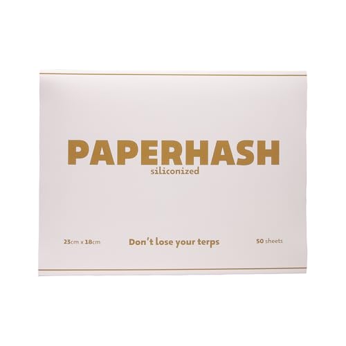 Paperhash SILICONIZED - Professionelles Papier für Konzentrate, Extrakte, Wachse und Öle (18cm x 23cm | 50 Blatt)
