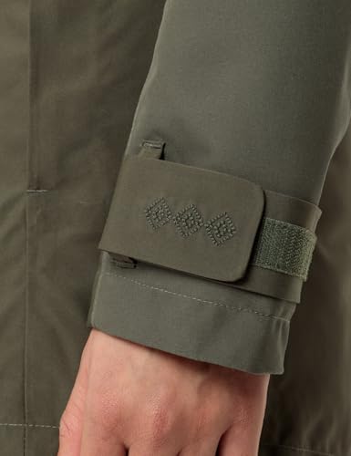 VAUDE Skomer II Winterparka Damen – Winterjacke Damen wasserdicht, winddicht & atmungsaktiv, wattierte Outdoorjacke Damen mit PrimaLoft Isolierung & Eco Finish – in khaki, Größe: 44