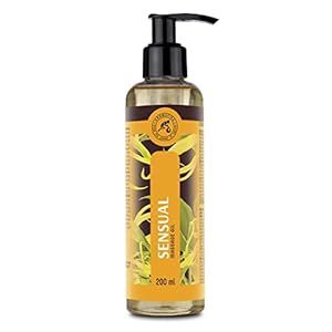 Sensual Oil Massage 200ml – 100% Natural Oil with Jojoba – Almond – A Loving Touch of Ylang-Ylang – Sandalwood – Grapefruit Oil – Relaxing Massage Oil