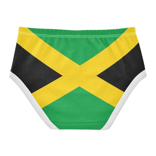 Girls Underwear Soft Cotton Jamaica National Flag Kids Panties in Sizes 2/3t, 4t, 5t, 6 and 82