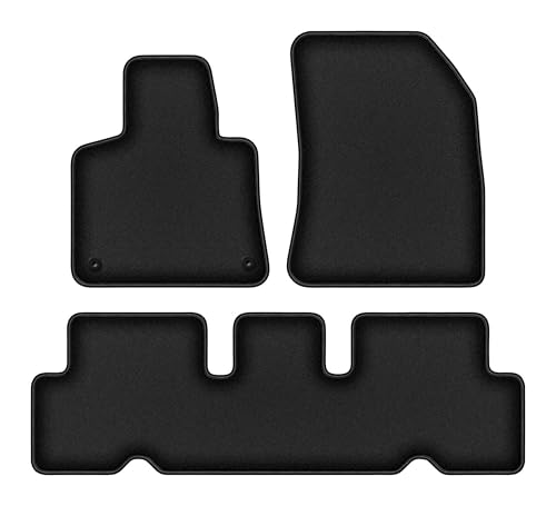 Tapis de sol en caoutchouc pour Citroën C4 Grand Spacetourer velours noir 5 places