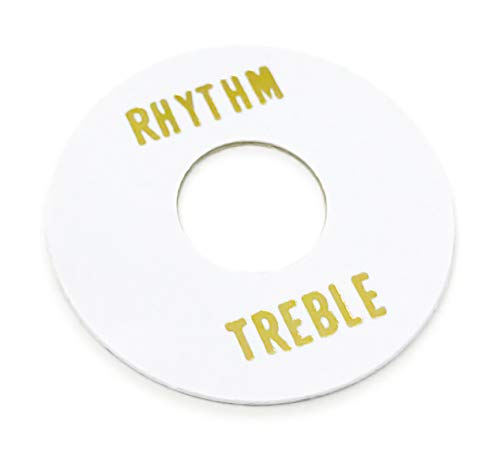 Vintage Forge Placa de anillo para guitarra Gibson Les Paul SG SWR10-WHT, color blanco con tono dorado