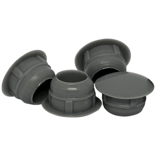 Image of (Pack of 40) Window Gray Plastic Hole Plugs 0.51 inch x 0.39 inch (13 x 10 mm), Drill Hole Cover Caps, Furniture Hole Plug, Screw Hole Plugs