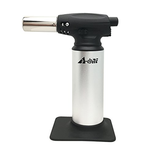 A-ONE GAS TOOL-Micro Butane Torch-Soldering Blow Torch-Heavy Duty Welding Torch-Micro Blow Torch-Silver (1 Pack Single Flame)