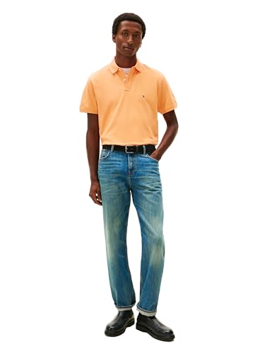 Image of Tommy Hilfiger Men's Short Sleeve Polo Shirts in Classic Fit with Stretch and Organic Pique Cotton