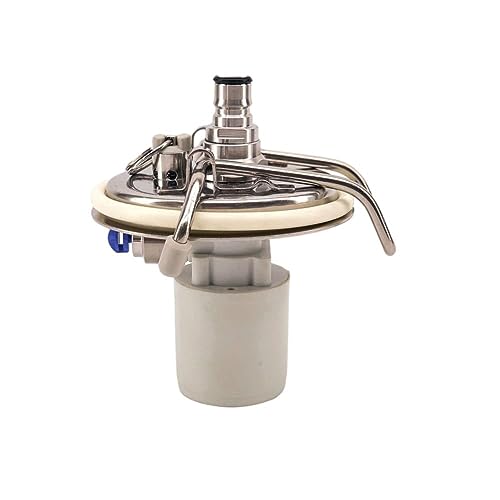 Carbonation Keg Lid, Soda Carbonator Carbonation - Keg Reactor Lid - Continuous Soda Water Solution Silver